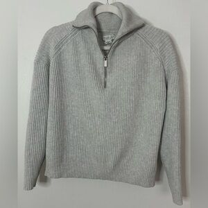 Rachel Zoe Light Gray Zip-Up Sweater Size S
